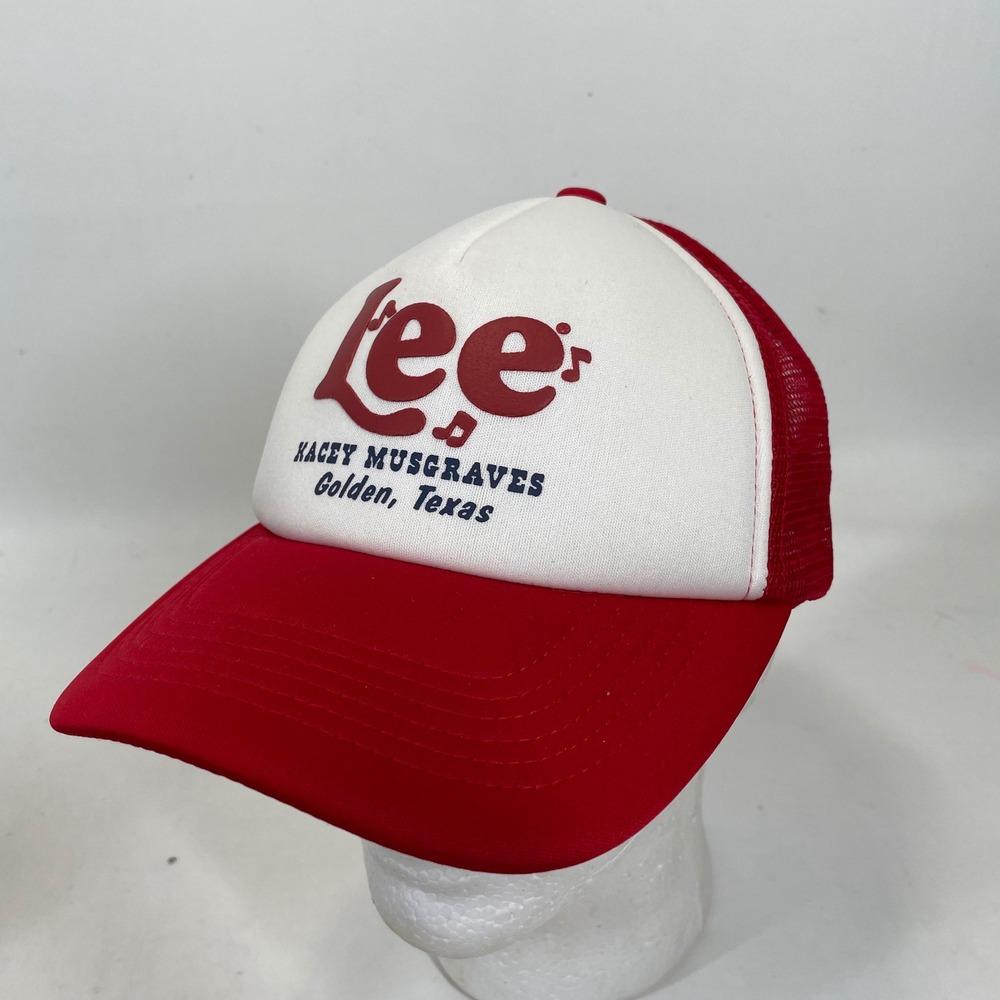 Lee Kacey Musgraves Golden Texas Red White Mesh Trucker Hat Snapback Cap